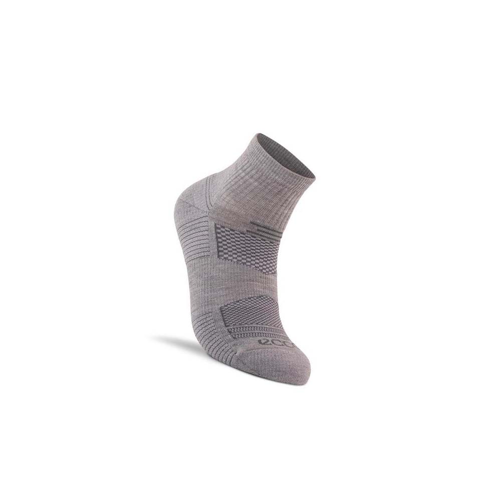 Women\'s Ecco Performance Quarter Socks Grey | SG 431BEX